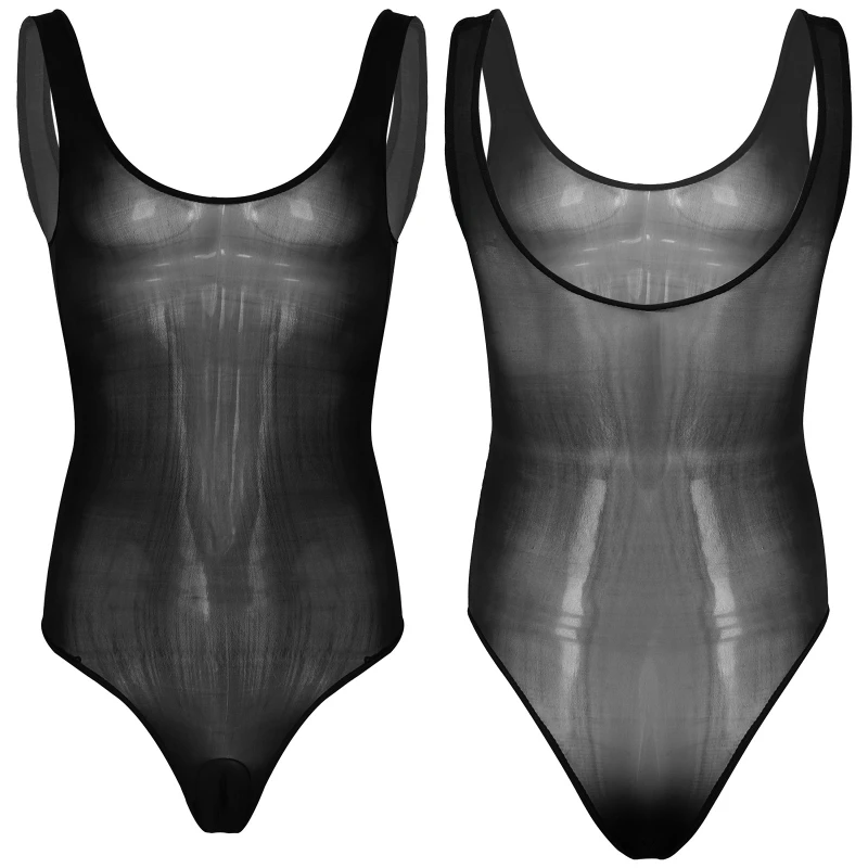 

New men's sexy Sleeveless leotard sport thong bodysuit buckled open pants underwear stockings swimsuit