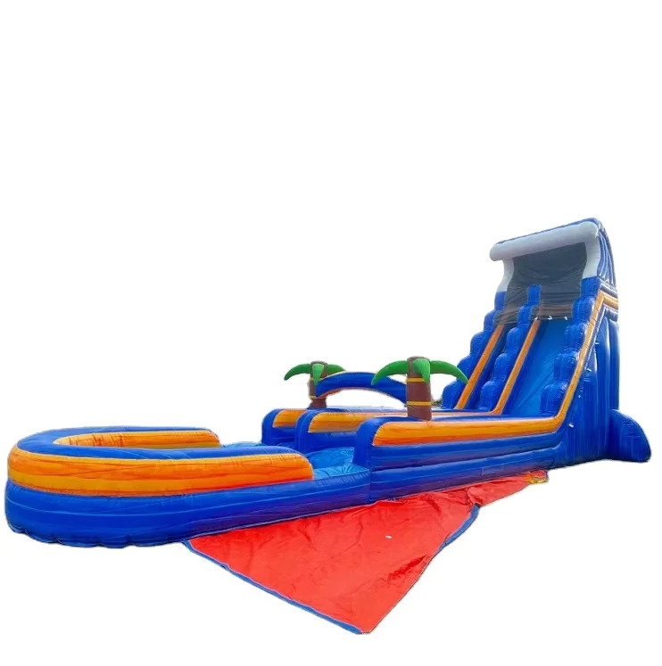 

New finished Popular palm tree water slide water slides for sale commercial inflatable, Customized