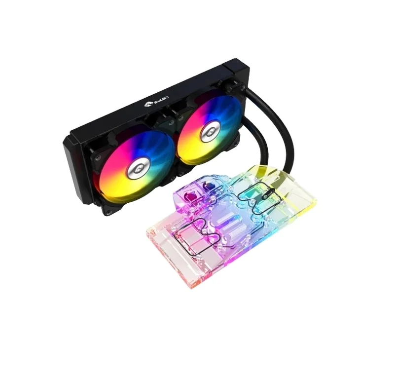 

Bykski AIO GPU Water Cooling Kit RGB For NVIDIA RTX 3080 3090 AIC Reference Graphics Card VGA Liquild Cooler 5V, B-FRD3090H-RBW