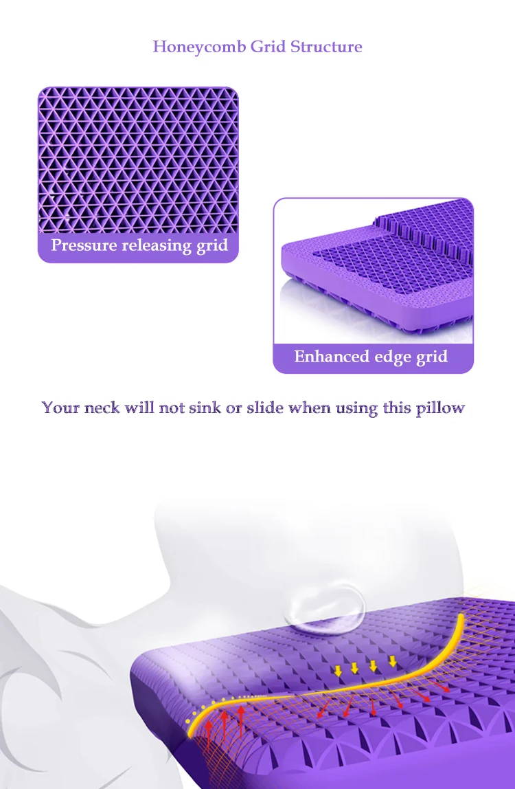 Reseaus Hyper Elastic Washable Anxiety Relief Tpe Matrix Pillow With