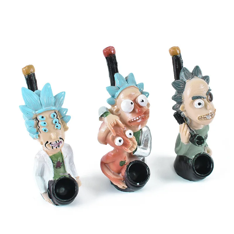 

2021 Cross Border New Rick & Morty Resin Pipe Strange Doctor Creative Metal Pipe Cartoon Characters Pipe For Adult Entertainment, Custom color