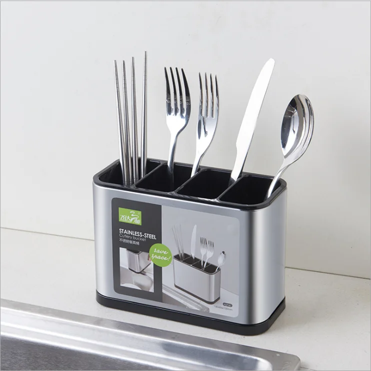 

Silver Surface Cutlery Utensil Drainer Stainless Steel Kitchen Drying Basket Holder