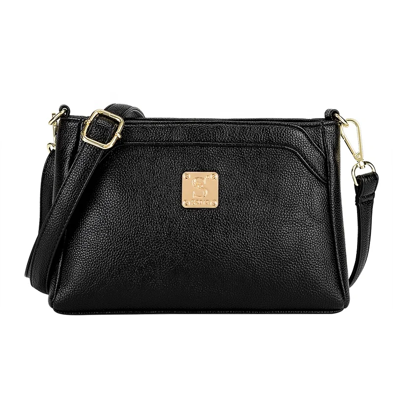 

MIYIN wholesale soft shoulder messenger bag large-capacity solid color ladies square PU leather crossbody bag