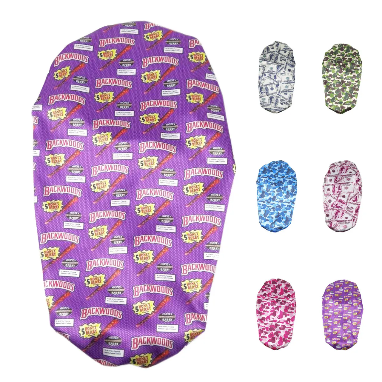 

High Quality Satin Bonnet With Custom Logo Designer Jumbo Long Bonnet Hair Bonnet For Women