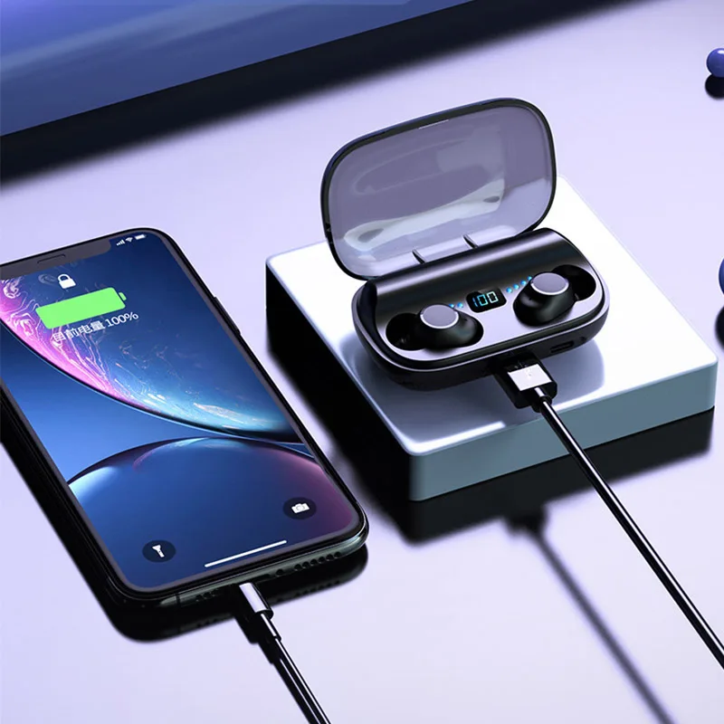 

2021 new trending product wireless waterproof In-Ear fone f9 TWS Earbuds headphones Earphones