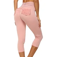 

Scrunch Booty Leggings Running Pant Wrinkle Leggings Yoga Pants With Pockets For Women Lift Butt Leggings Solid Color