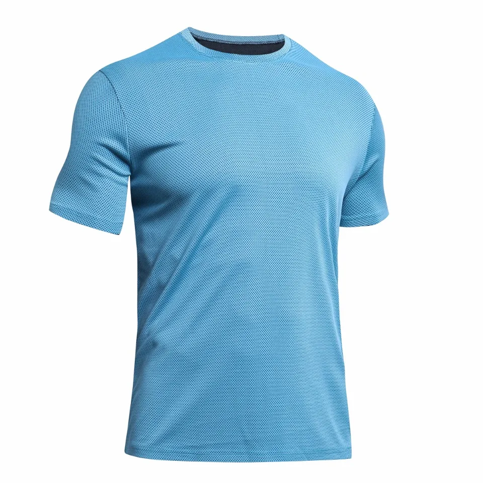 T-shirt tracksuit man Training Running Sportswear Summer Outdoor  polyester fabric Quick-drying  short sleeve shirt Fitness Clot