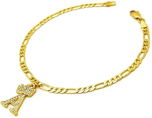 

New 2021 Fashion gold Initial Letter Chain Anklet Ankle Bracelet