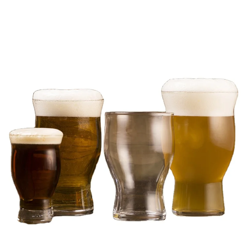 

2021 High quality special transparent juice double beer glass cup for bar, Customized color