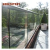 Balcony aluminium u channel fence post glass railing for front proch