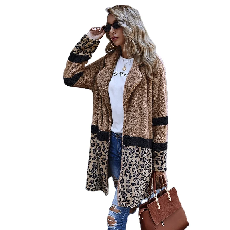 

Hot sale women's new style autumn and winter coat flocking fashion mid-length plush coat women wholesale womens boutique clothes, Camel, army green, orange red, dark khaki