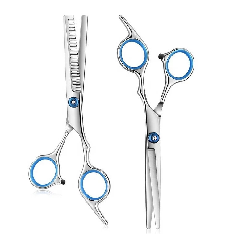 

Wholesale Barber Scissors Professional Custom Private Label Hair Styling Tool Hair Thinning Haircut scissors Barber Scissors Set, According to options