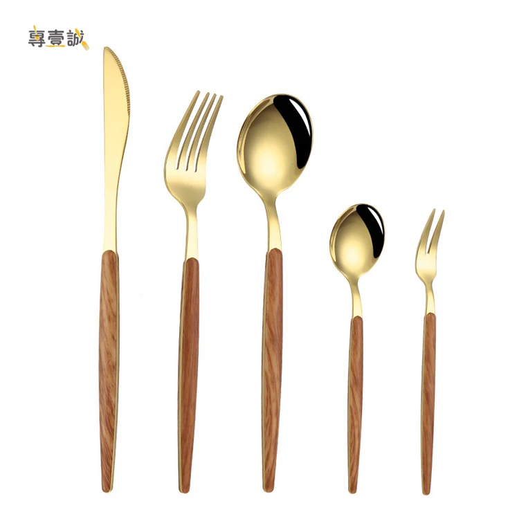 

Restaurant Cutlery Set ABS Handle Stainless Steel Spoons Forks and Knives for Events