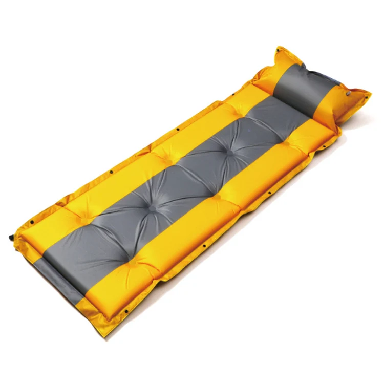 

2019 new style self inflating mattress mat pad outdoor camping inflatable waterproof sleeping mat for picnic, Blue, yellow, green, black,camouflage