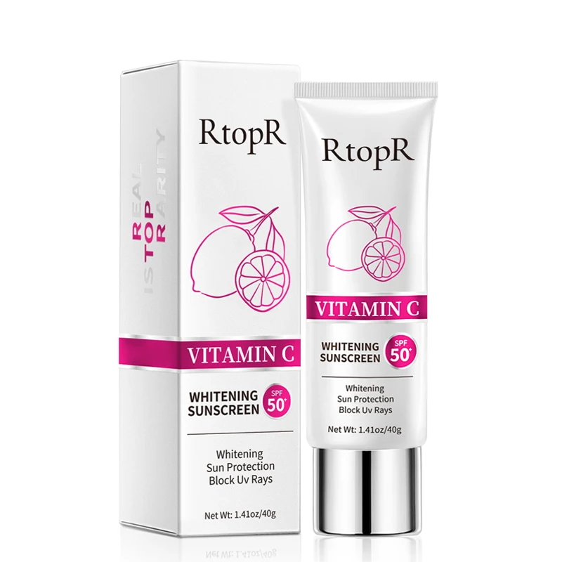 

RtopR Vitamin C Whitening Sunscreen spf50+ Whitening sunscreen blocking UV Refreshing non-greasy sunscreen Wholesale z