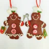 Wholesale Christmas tree decoration crafts Soft clay Christmas biscuits people hanging gifts 8*12cm