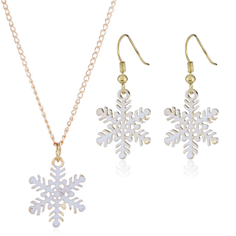 

Jachon Womens Girls White Snow Christmas Design Drop Dangle Earrings Jewelry Sets for Christmas Womens Girls Kids, Picture