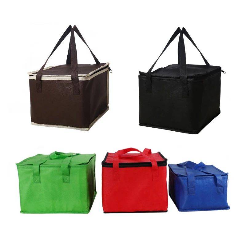 Insulated Grocery Food Delivery Bag Nonwovens Tote Bag Lunch Bag Cooler Bag NEW 