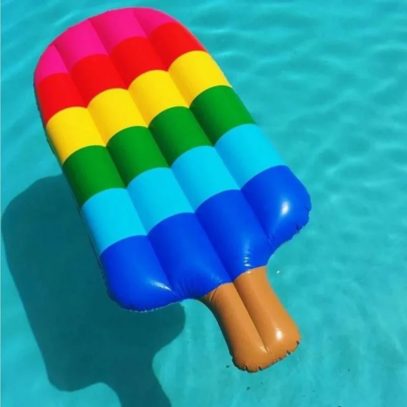 

Wholesale PVC Water Party swimming pool float water toys Unique Inflatable Candy Buoy inflatable Rainbow Ice cream float Island
