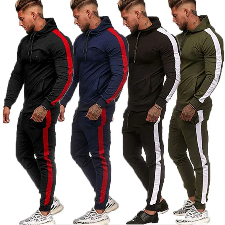 

new good quality colorful unique tight tracksuit plus size zip up set mens fitness sports wear jogging & training wear, Blue,black,red,wine,grey,and custom color accepted