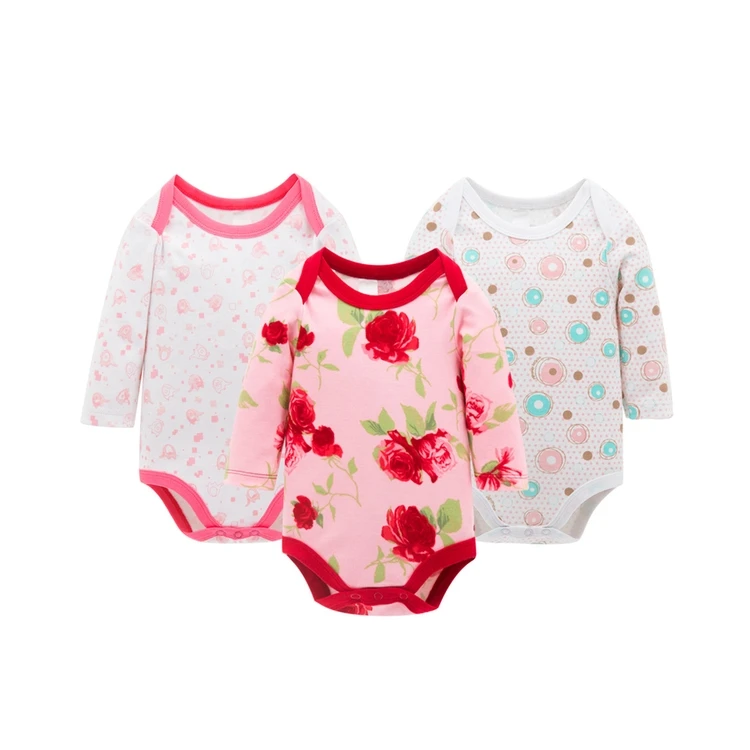 

Summer Hot Sale New Printing Floral Romper Onsie Baby Onesie Baby Girl Rompers Clothes, As picture shown