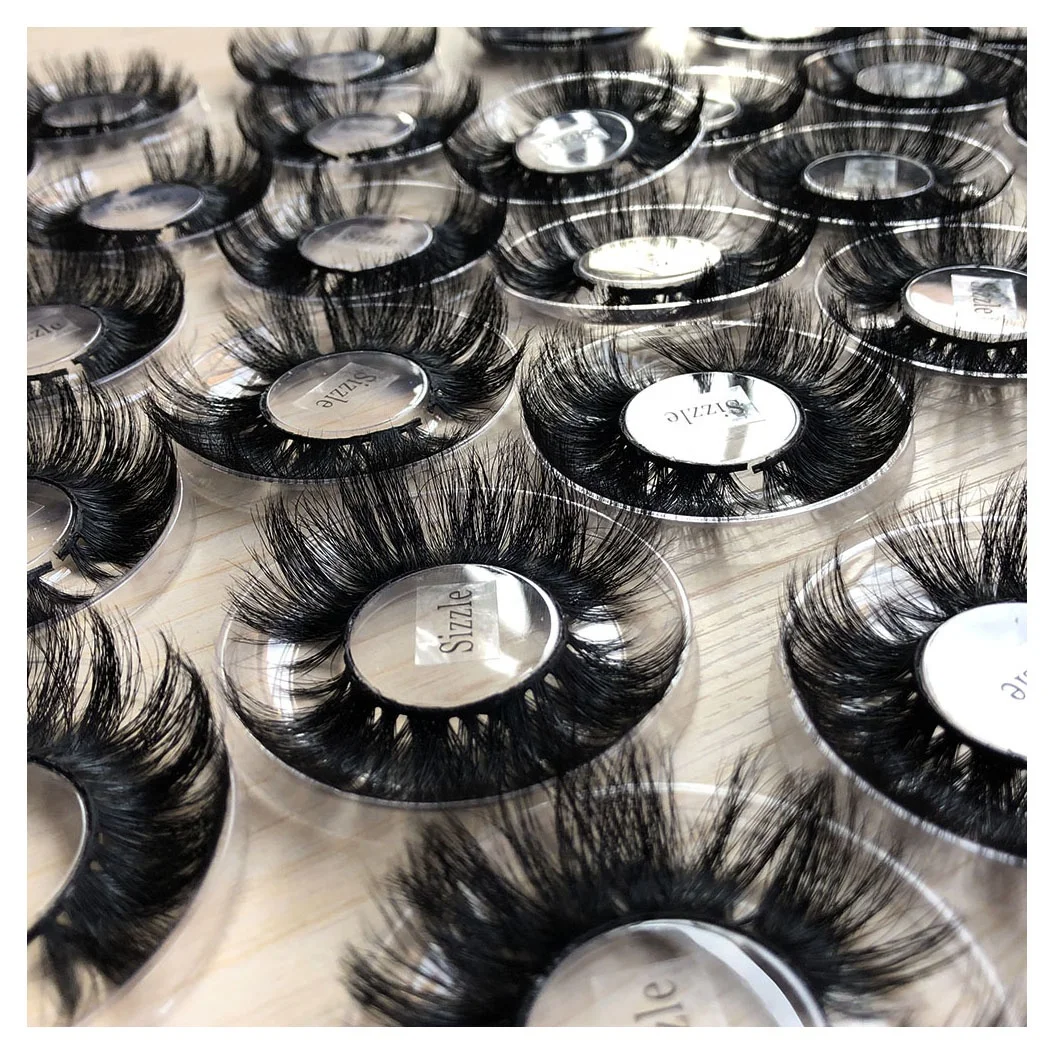 

cruelty free real super fluffy 25mm 30mm 3d mink lashes eyelashes wholesale vendor with private custom packaging, Black