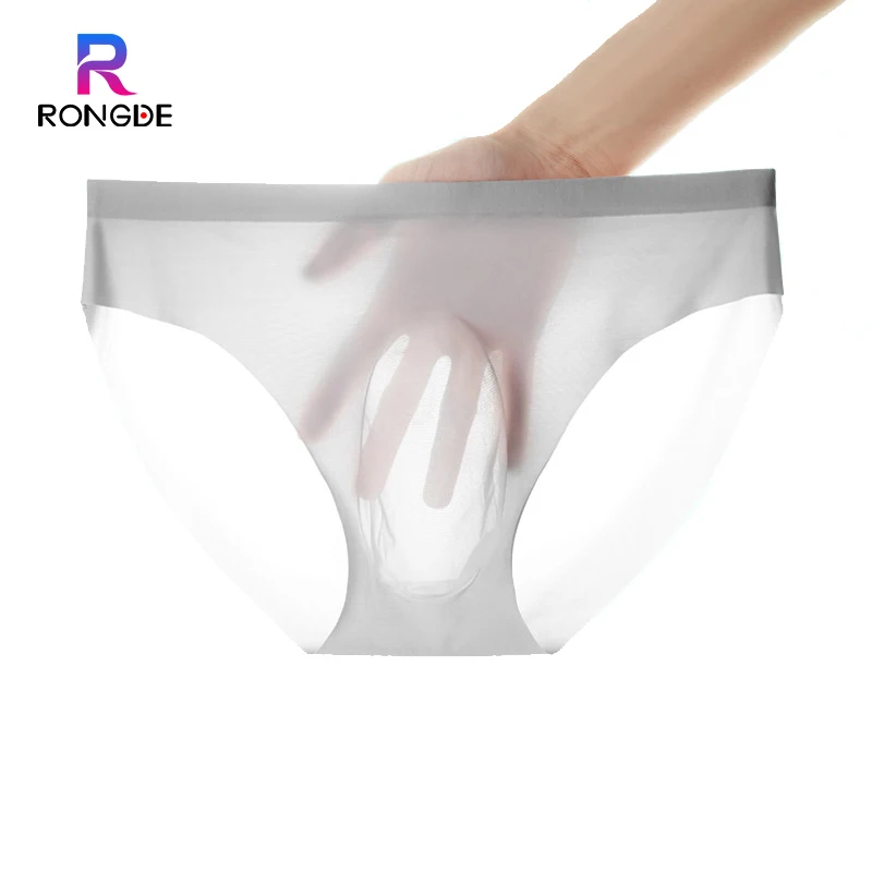 

Wholesale hipster novelty mid raise ice silk pouch men's briefs string sexy underwear boxers, Customized color