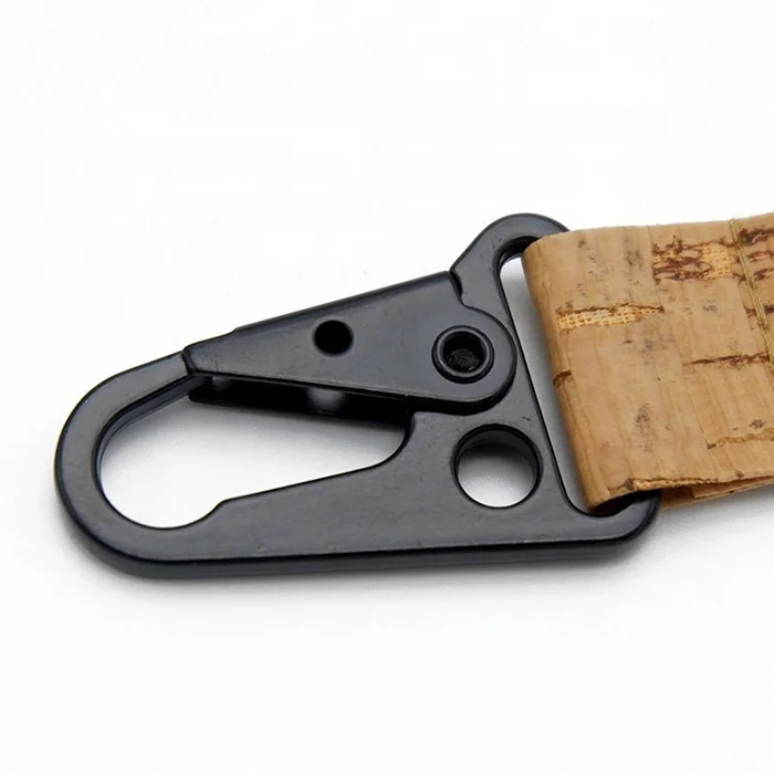 Eco friendly cork wrist strap short key chain lanyard