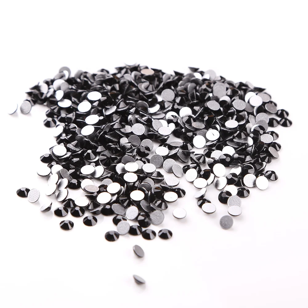 

Honor of crystal Wholesale SS3 Jet Black Non Hotfix Rhinestones Flat Back Crystal