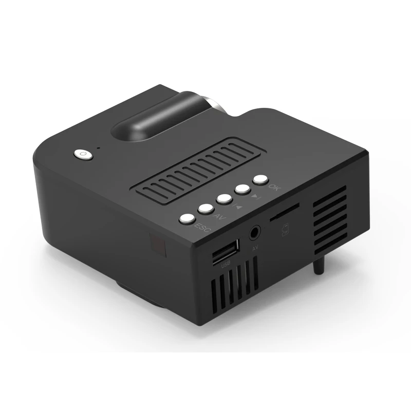 
2019 multi-color low cost phone projector unic usd powered projector 1080p support mini led video projector UC28C 