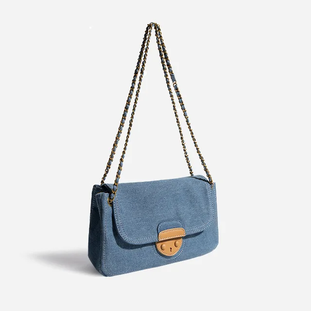 

Shoulder Bags women trendy fashion denim bag cheap casual shoulder messenger bag