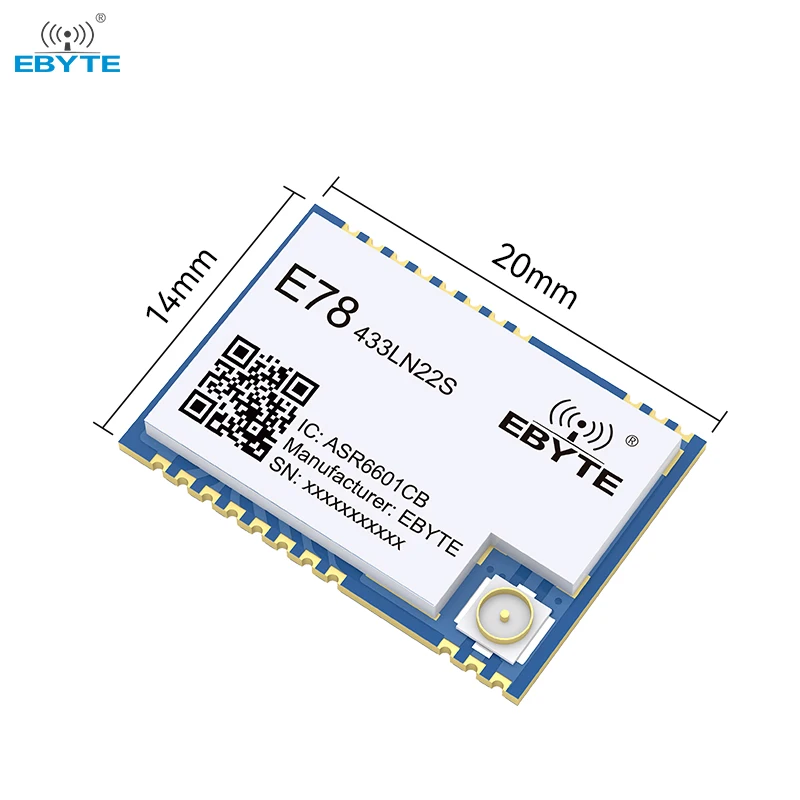 

E78-433LN22S(6601) Ebyte Transceiver Receiver ASR6601 433MHz LoRaWAN Module Low power consumption wireless transmission