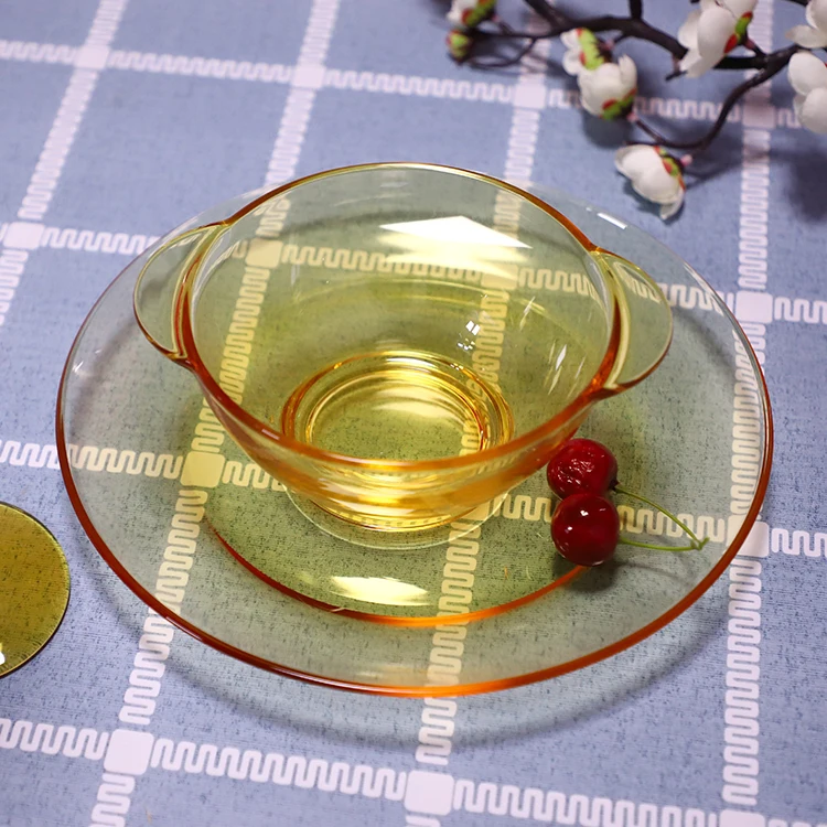 

round microwav safe glass bowl decorative color glass salad bowl