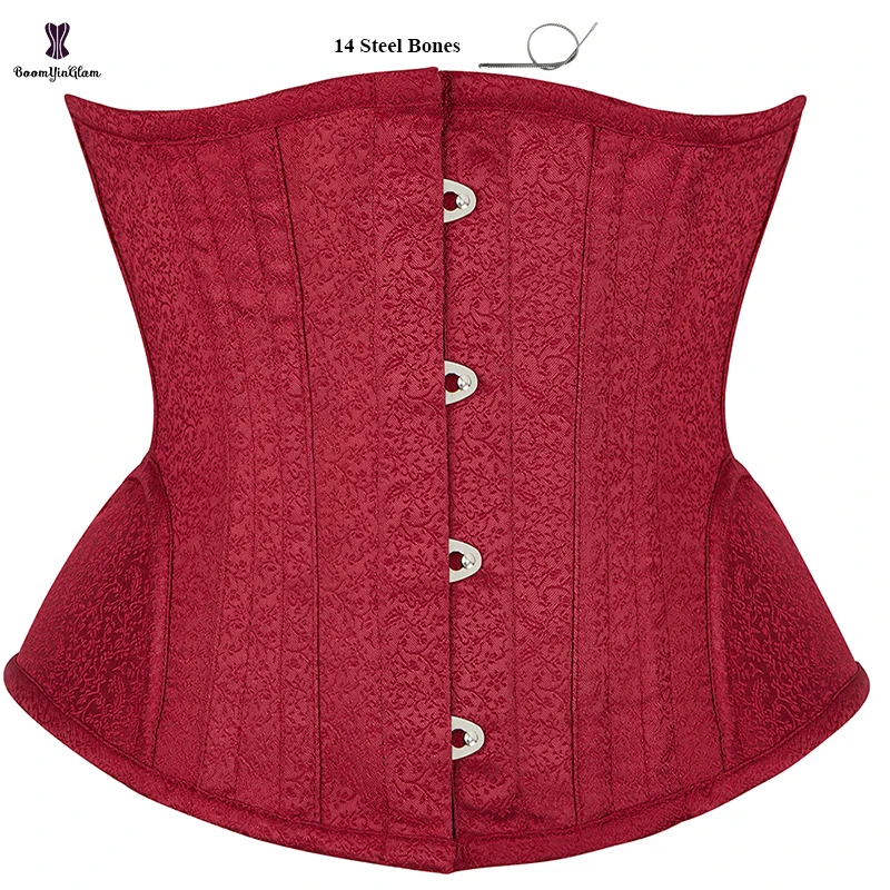 

Plus Size Shinny Slimming Belt Sequined Cupless Bustier Rope Bandage Red Corset Top Underbust Body Shapers