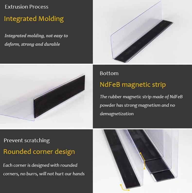 Retail Customize Lshape Grocery Store Gondola Shelf Clear Adjustable