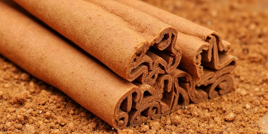 Ceylon cinnamon sticks laid out beautifully