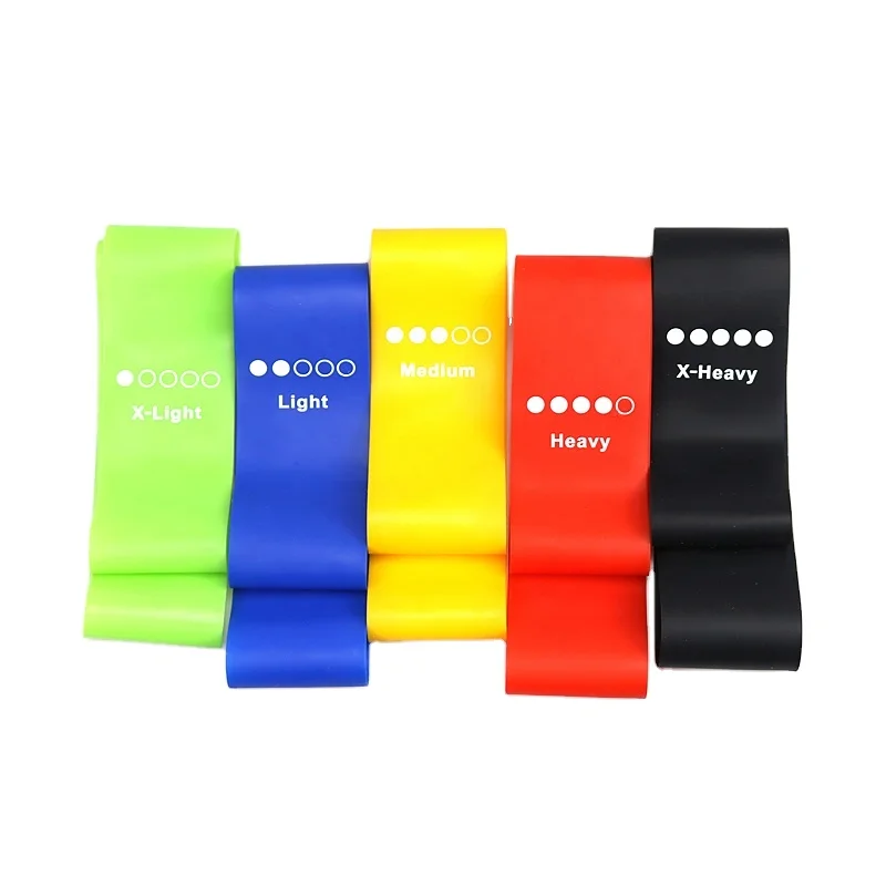 

New Design Custom Home Elastic Exercise Latex Yoga Resistance Stretch Fitness Band, Green,blue,yellow,red,black