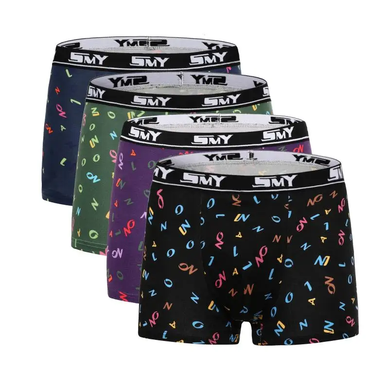 

New Design Polyester Nylon Breathable Men Underwear Sexy Model Colorful Men Boxer, Multi-colors