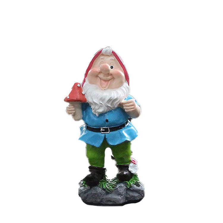 

Time Slow Amazon Christmas Gifts Resin Fairy Garden Home Balcony Courtyard Dwarf Decor Mushroom Dwarfs Old Man Gnome Ornaments, Color mixing