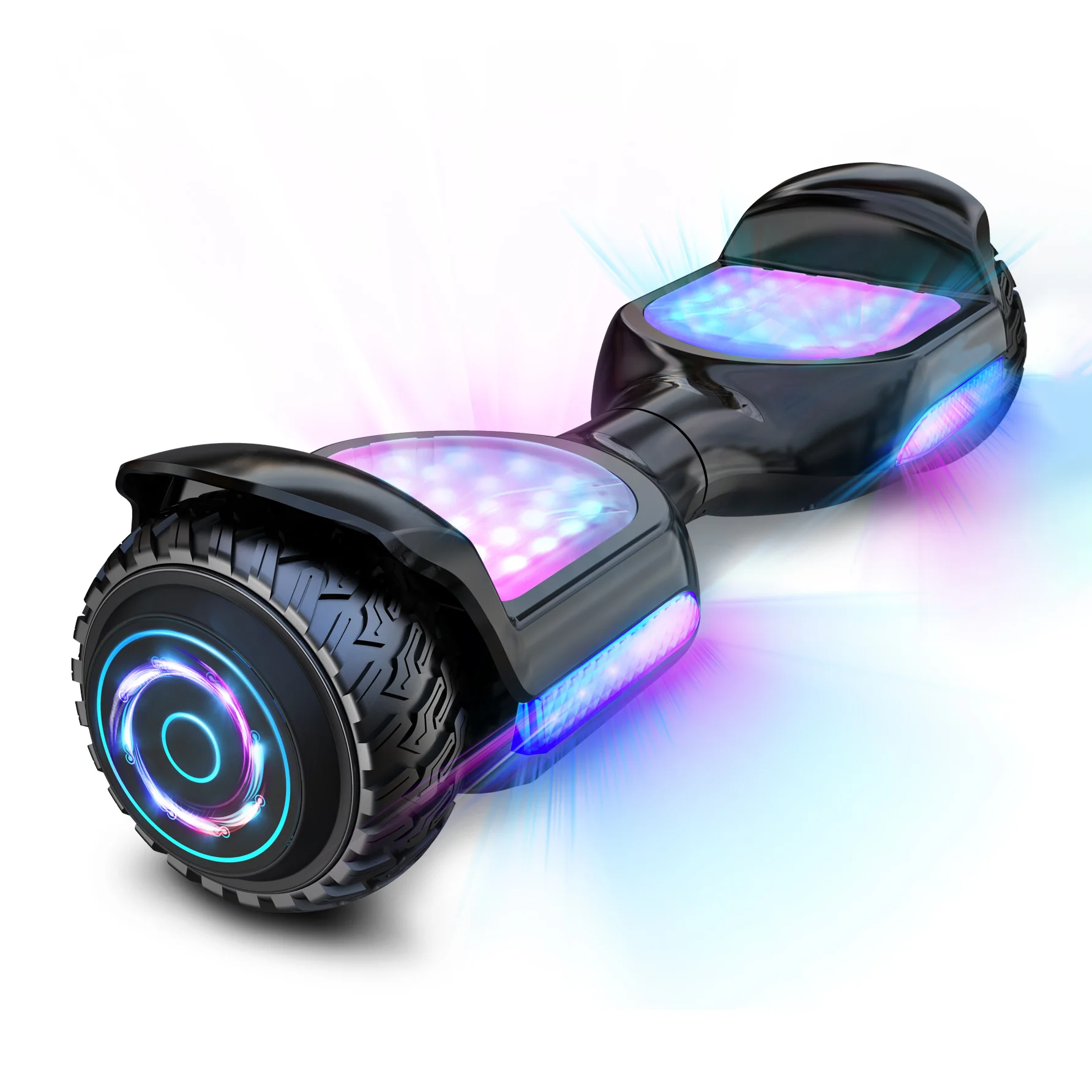 

manufacturer 250w*2 6.5 inch off road motor LED light hoverboard with chinese battery