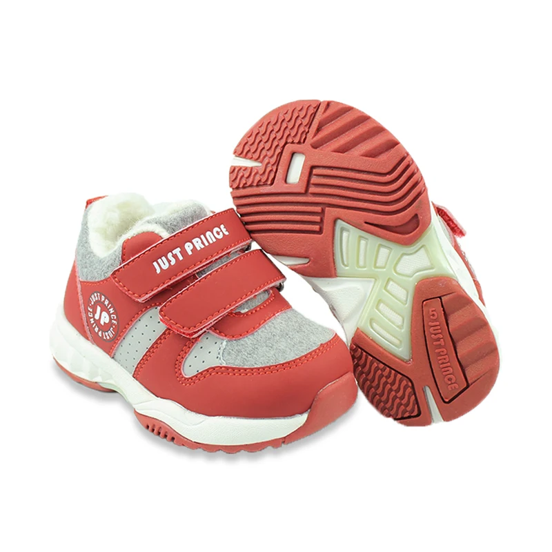 

Red winter cute soft reliable bottom for baby knit upper toddler keep warm lightweight cute wool comfortable shoes