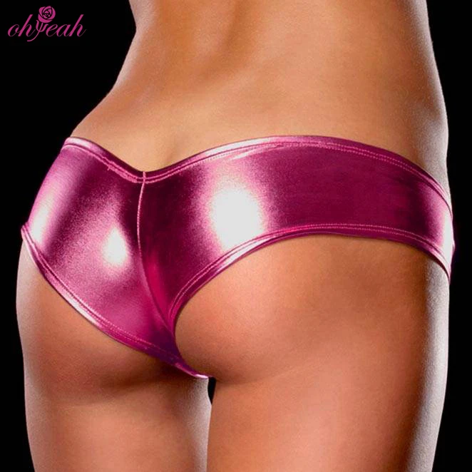 

Wholesale five color high quality faux shiny leather panty for women