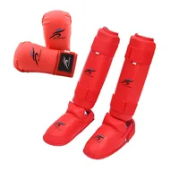 

WKF Karate Taekwondo Shin Guard Adult Child MMA Suit Boxing Gloves Set Leg Palm Foot Protector Martial Arts Training Equipment