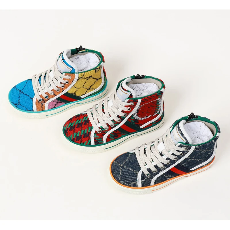 

Various Good Quality Autumn Design Atmosphere Breathable Causal Luxury Casual Shoes For Children's, Red blue yellow