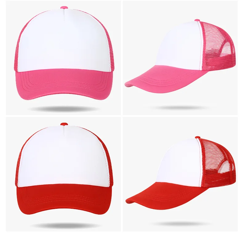 Cap White Polyester Sublimation Heat Transfer Adjustable HAT Blank Plain
