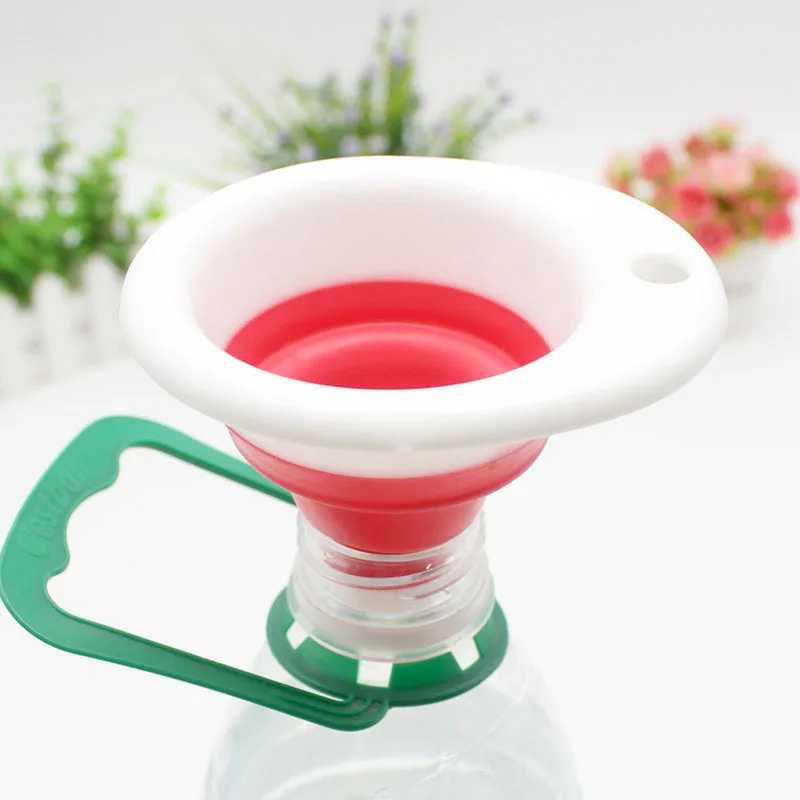 

Anti Splash Oil Water Liquid Dispensing Collapsible Household Silicone Folding Heat Resistant Funnel Kitchen Accessories