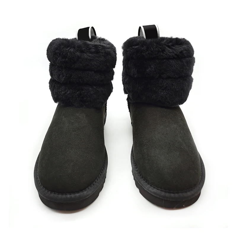 

Custom Classic Winter Warm Genuine Leather Upper 100% Australia Sheepskin Fur Lining Ankle Wool Snow Boots for Wome