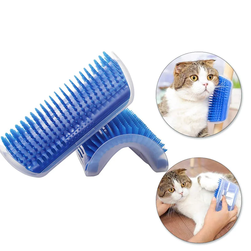 

Cat Self Groomer Brush With Catnip Cat Dog Comb Pet Grooming Brush Removable Wall Corner Pet Brush Massage, Colorful