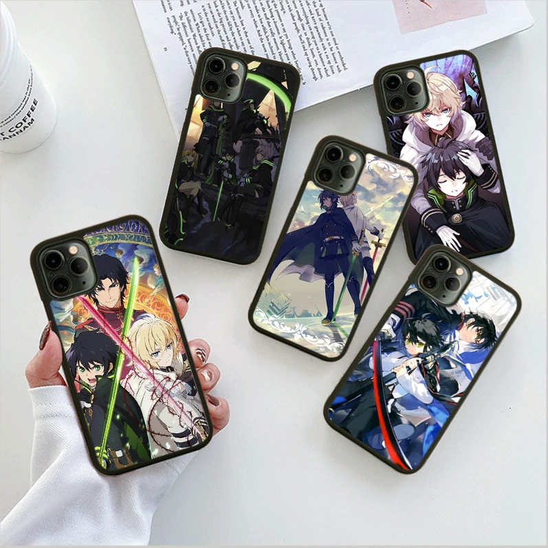 

2022 Hot Sell Anime Seraph Of The End Silicon Mobile Phone Case For iPhone 11 12 Pro Max 13 X/XS XR XSMAX 6/6S 7 8Plus Case, Black