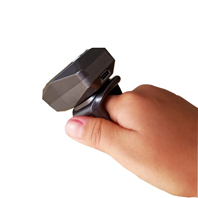 

Small Blue tooth Qr Bar Code Scanner 1d Ring Mini Imaging Wireless 2d Wearable Finger Barcode Reader